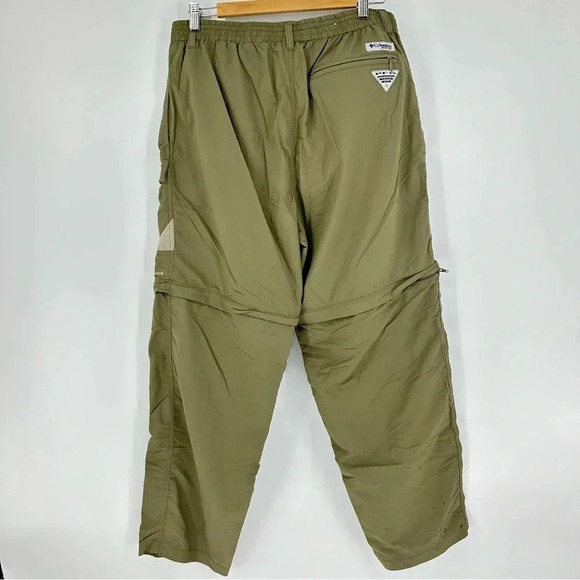Columbia UPF 50 Aruba III quick dry zip off convertible pants sage color - Picture 5 of 13